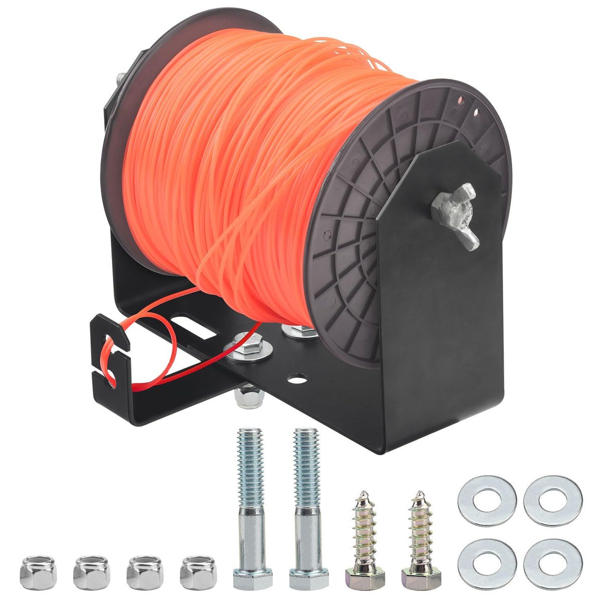 ZHIXING trimmer line holder mounted with hardware secures spools during transport