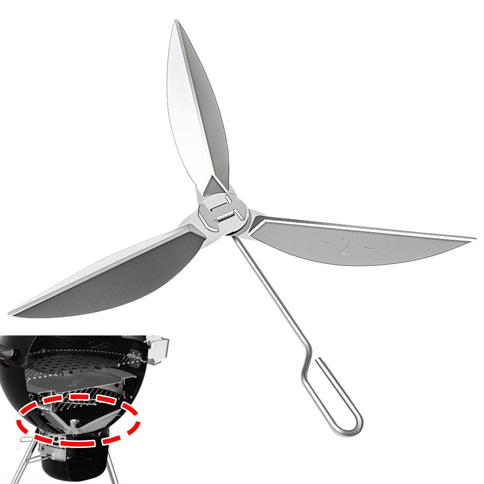ZHIXING Weber One-Touch cleaning system assembly for easy grill maintenance