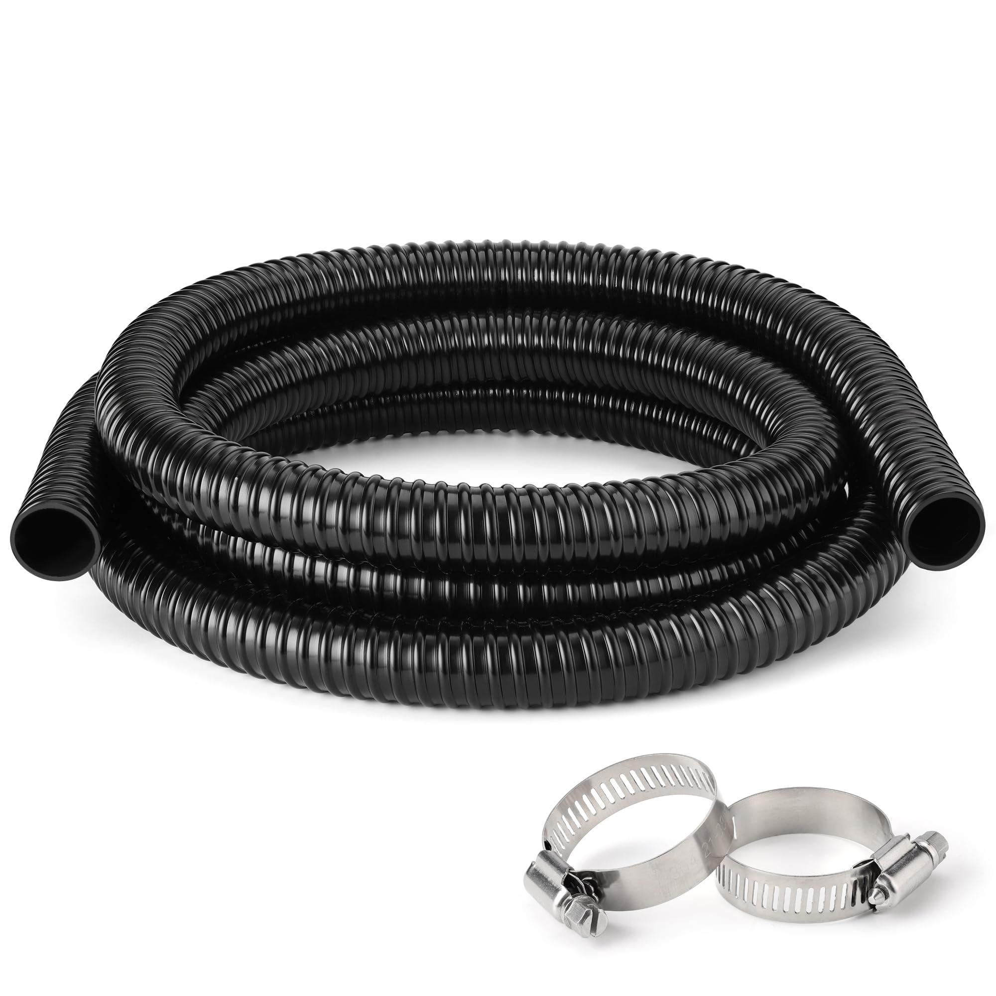 ZhiYo 1-inch pond tubing close-up showing durable corrugated exterior
