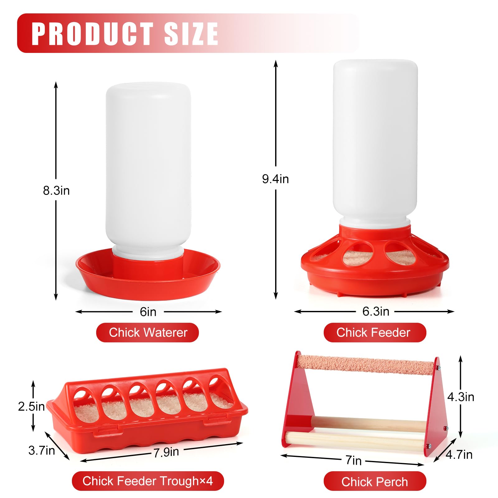 ZhiYueOnePets four chick feeder troughs promote organized feeding