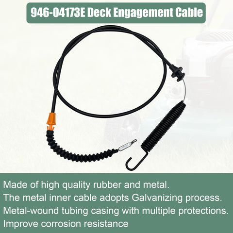 ZHNsaty deck engagement cable spring-end offers adjustable tension