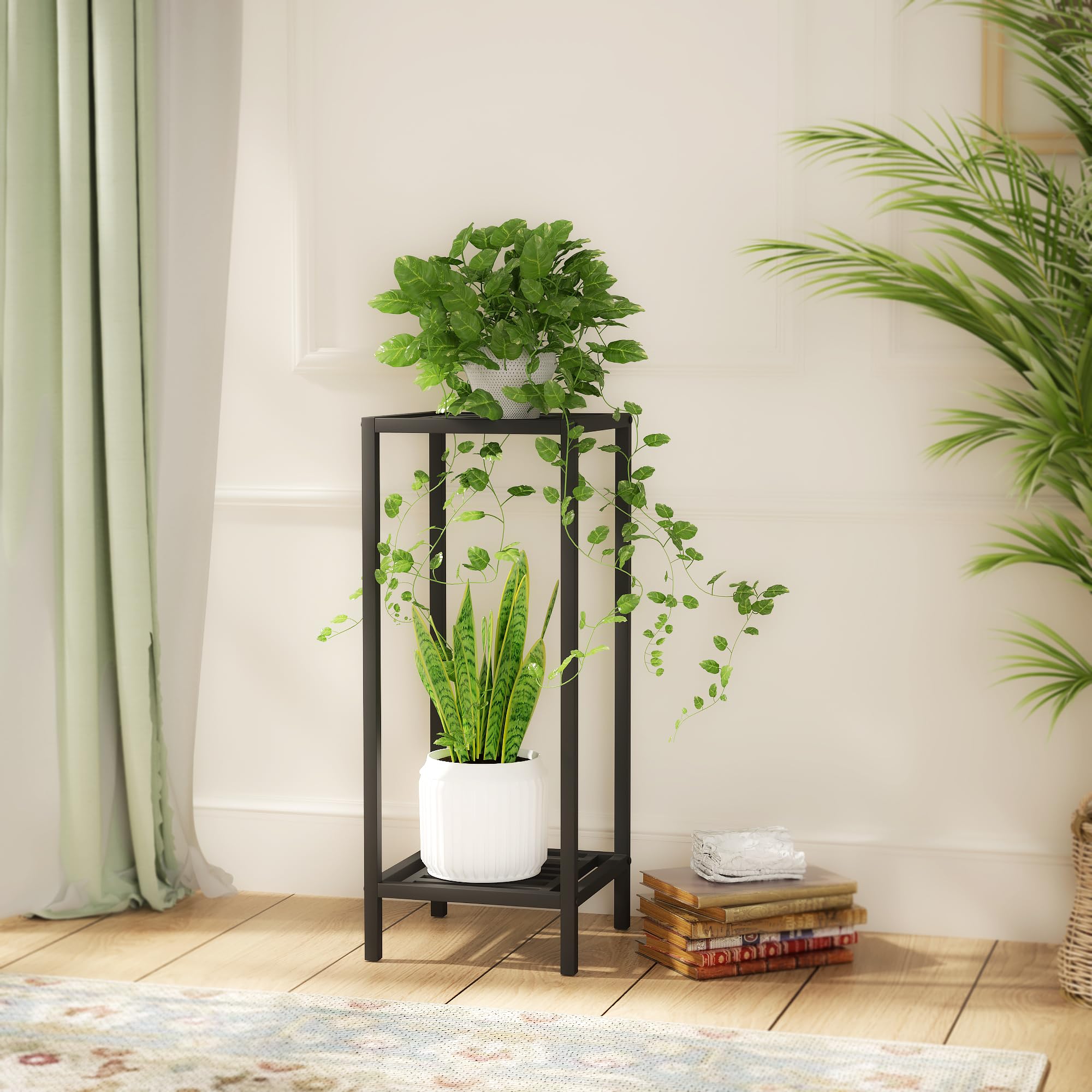 Sturdy Zhongma plant stand brightening a balcony or entryway