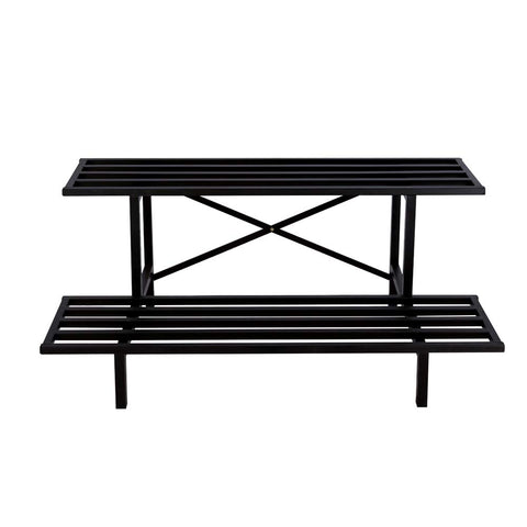 Zhongma 2-tier plant stand with sturdy steel frame for outdoor use
