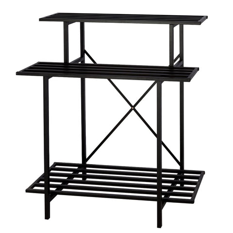 Zhongma 3-tier plant stand front view highlighting space-saving design for small rooms.