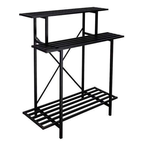 Zhongma 3-tier plant stand in use brightens patios and living spaces.