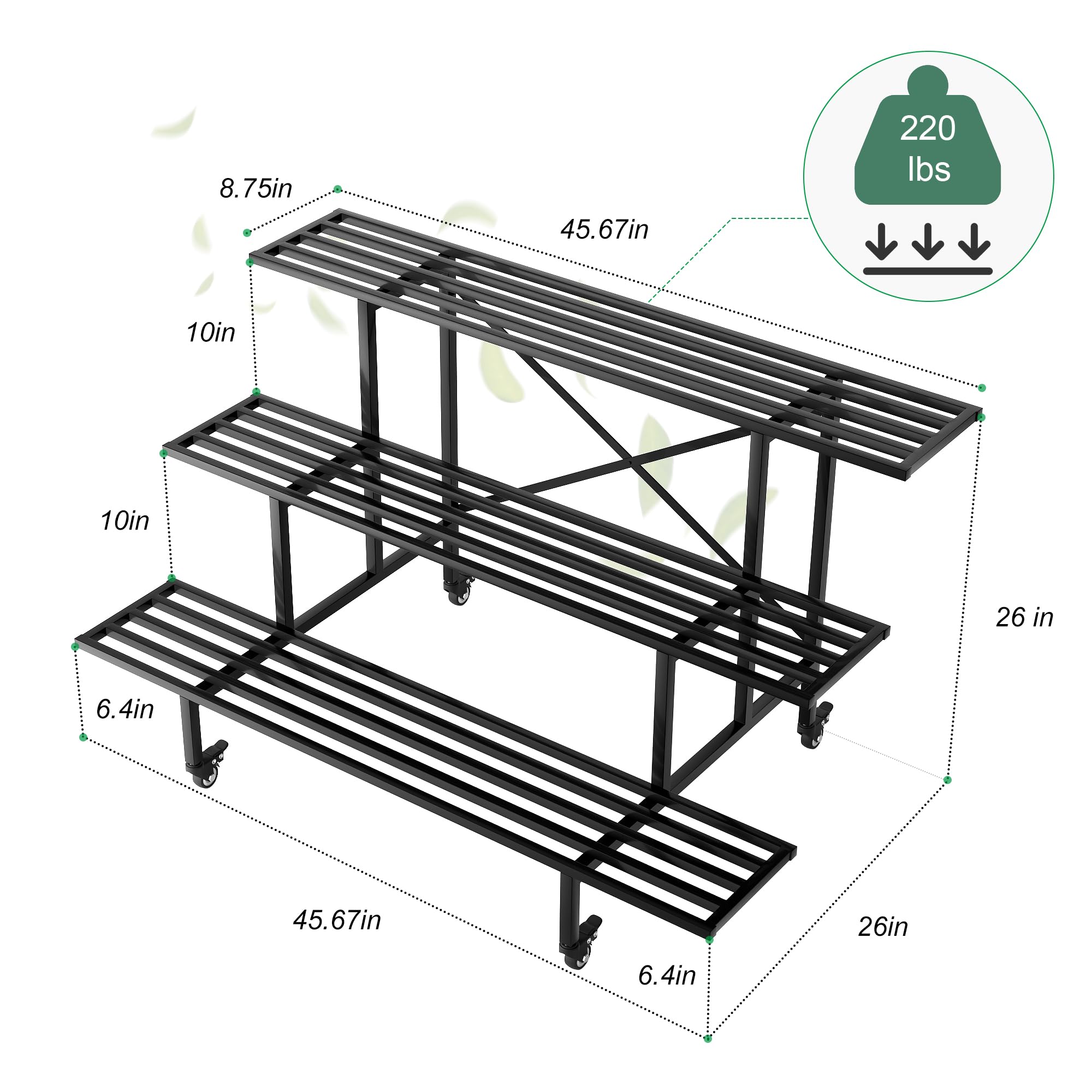 Zhongma 3-tier stand top-down view highlights footprint and spacing