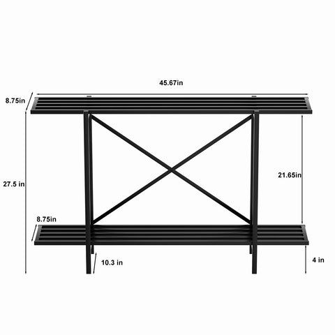Zhongma dimensions 45.67 x 10.3 x 27.5-inch frame fits indoors.