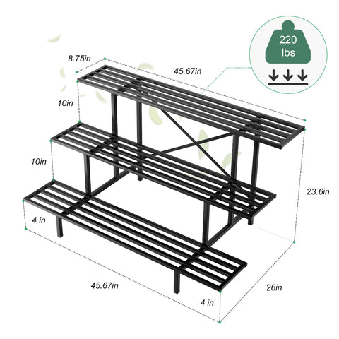 Zhongma each tier supports up to 220 lbs for sturdy shelving