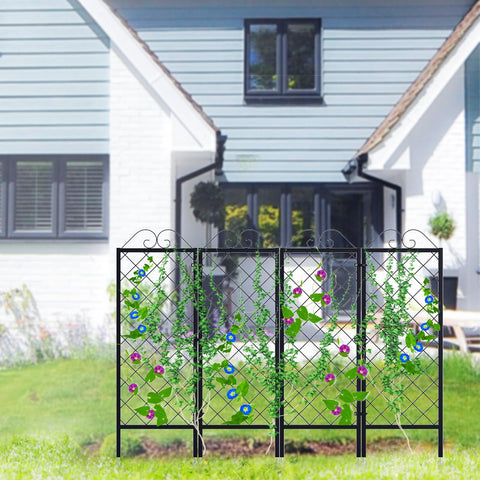 Zhongma trellis in garden setting demonstrates weather-resistant plant support