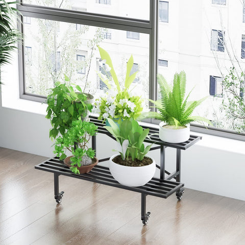 Zhongma heavy-duty metal frame supports pots securely on each tier