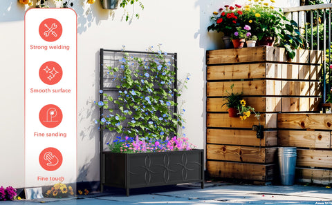 Zhongma inner dimensions 33.85 x 14.17 x 11 inches for planting space.