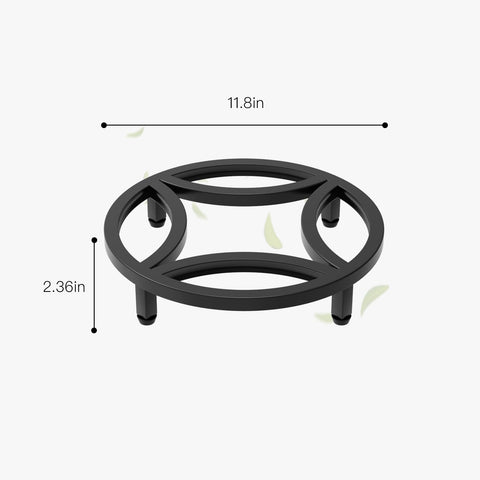 Zhongma low plant riser and saucer keeps pots steady on floors.