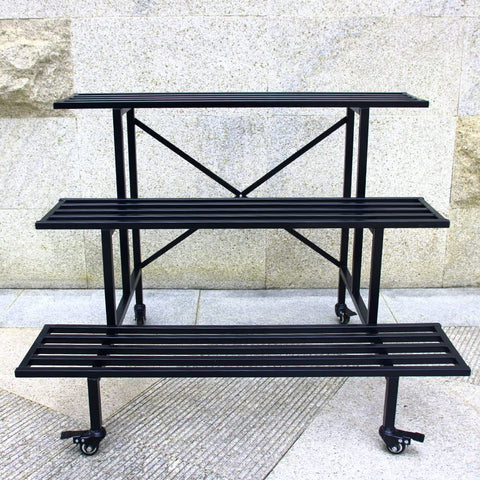Close-up of Zhongma powder-coated steel frame highlighting rustproof durability.