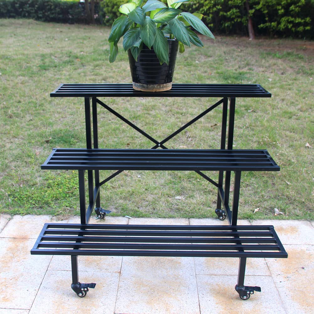 Each Zhongma tier supports up to 220 lbs for reliable plant display.