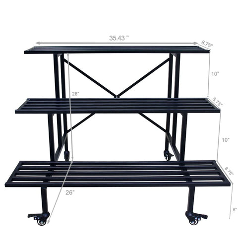 Dimensions reference on Zhongma stand showing 35.43 by 26 by 26 inches.