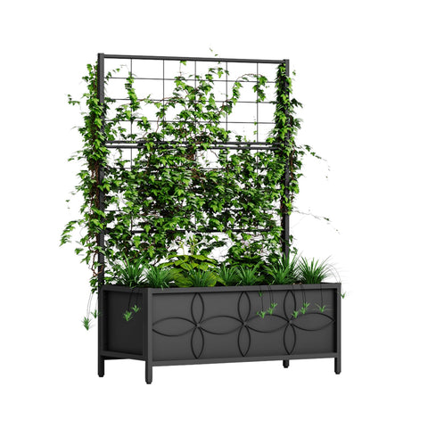 Zhongma trellis plant support promotes vertical growth in small spaces.