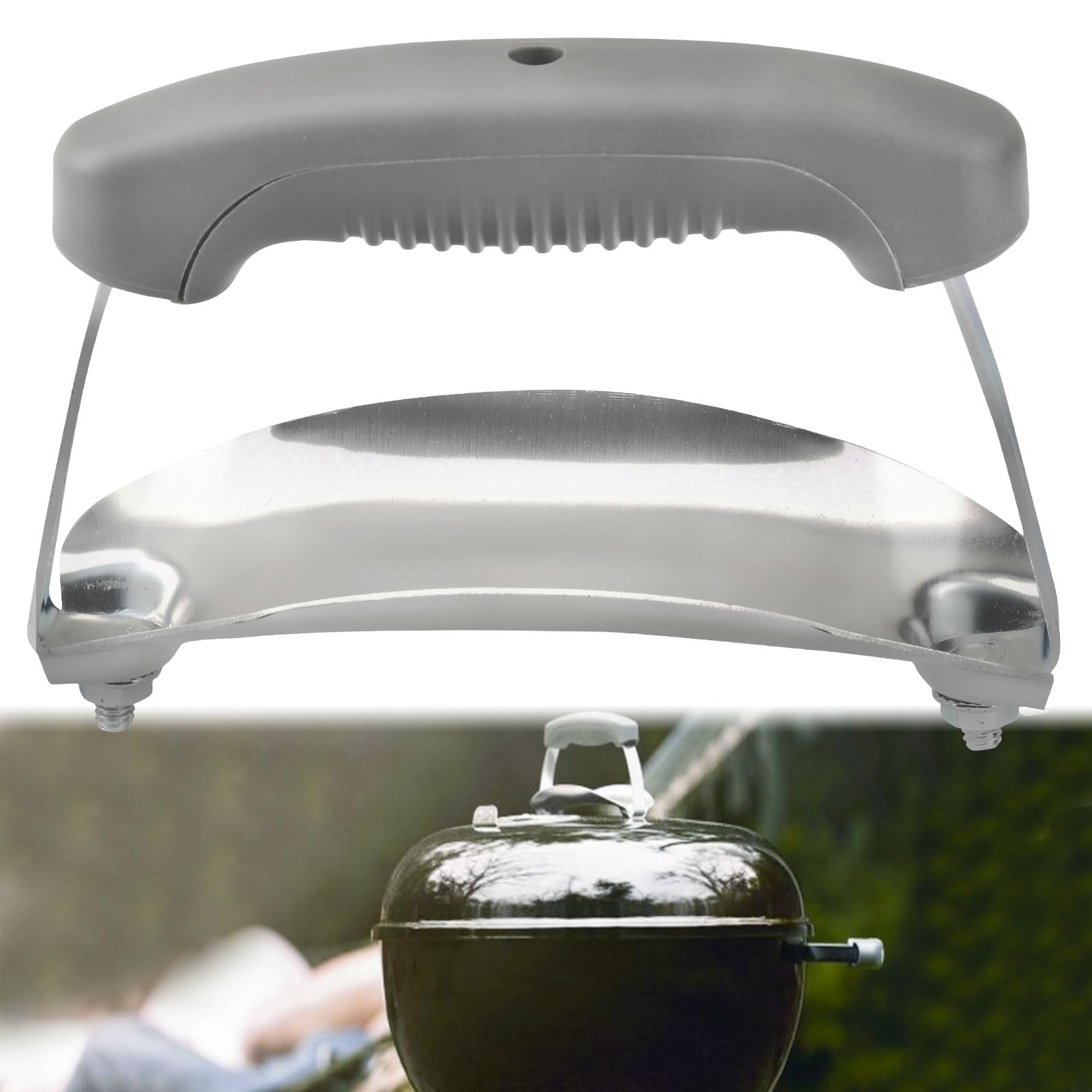 ZHONGXIA 80672 lid handle with shield for Weber grills enables a secure grip.