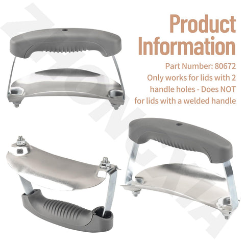 ZHONGXIA ergonomic lid handle on a Weber lid enables comfortable grip.