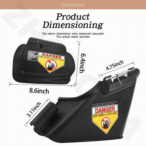 ZHONGXIA hinged mulch plug enables efficient mulching and tidy bagless cleanup