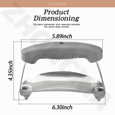ZHONGXIA assembly-ready image shows included nuts and hardware for Weber lids.