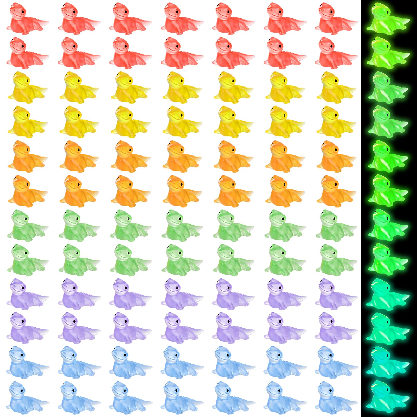 ZhouBoat mini glow lizard pack for DIY garden accents.