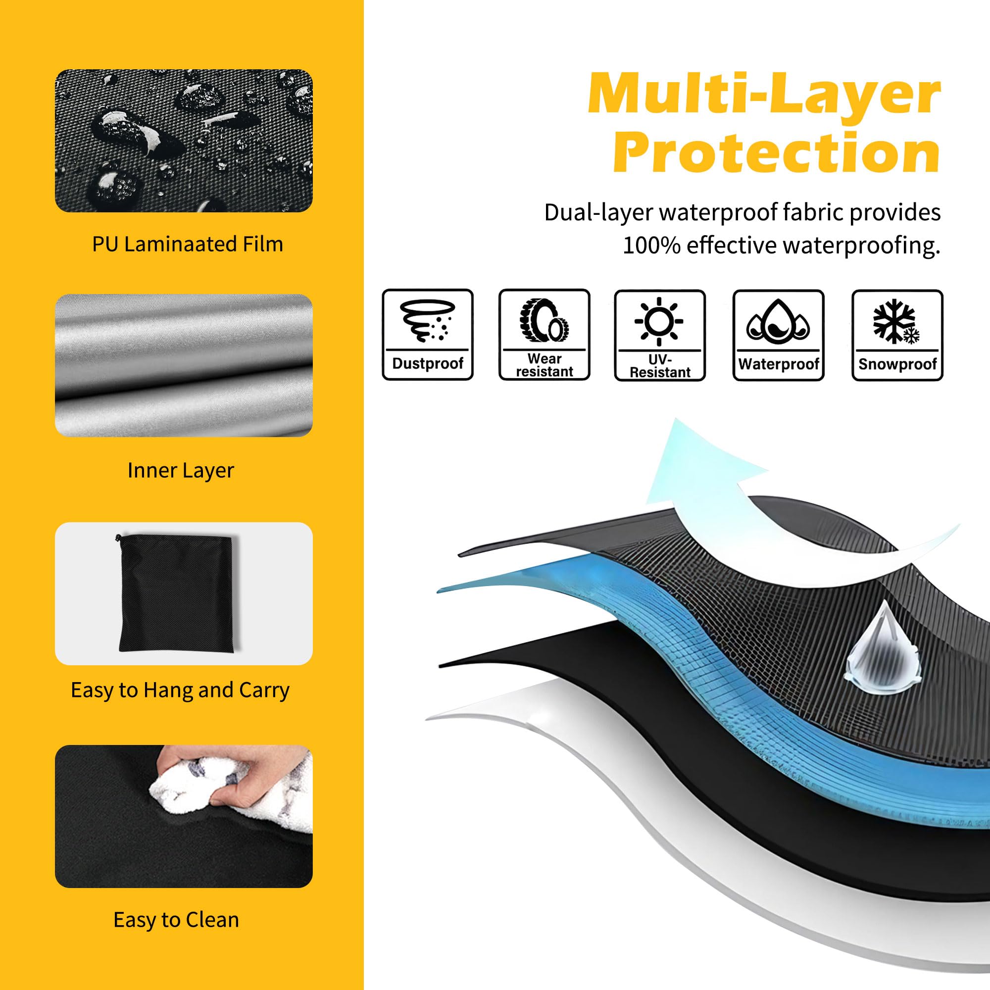 Zhouzhou generator cover with Velcro closure for quick on/off.