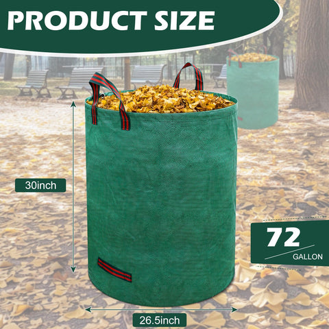 Zhulerzil heavy-duty garden bags with four reinforced handles for simple carrying.