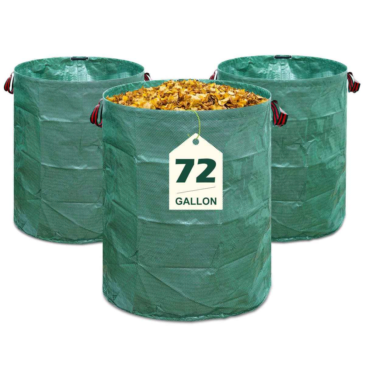 Zhulerzil 72-gallon yard waste bags with standup design for easy filling.
