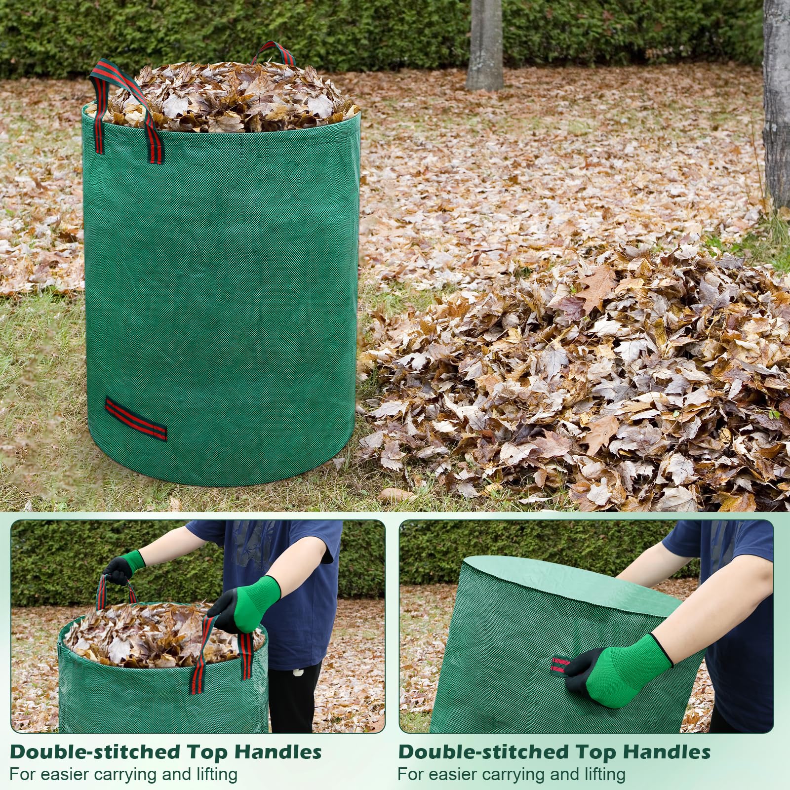 Zhulerzil gardening gloves included for comfortable outdoor cleanup.