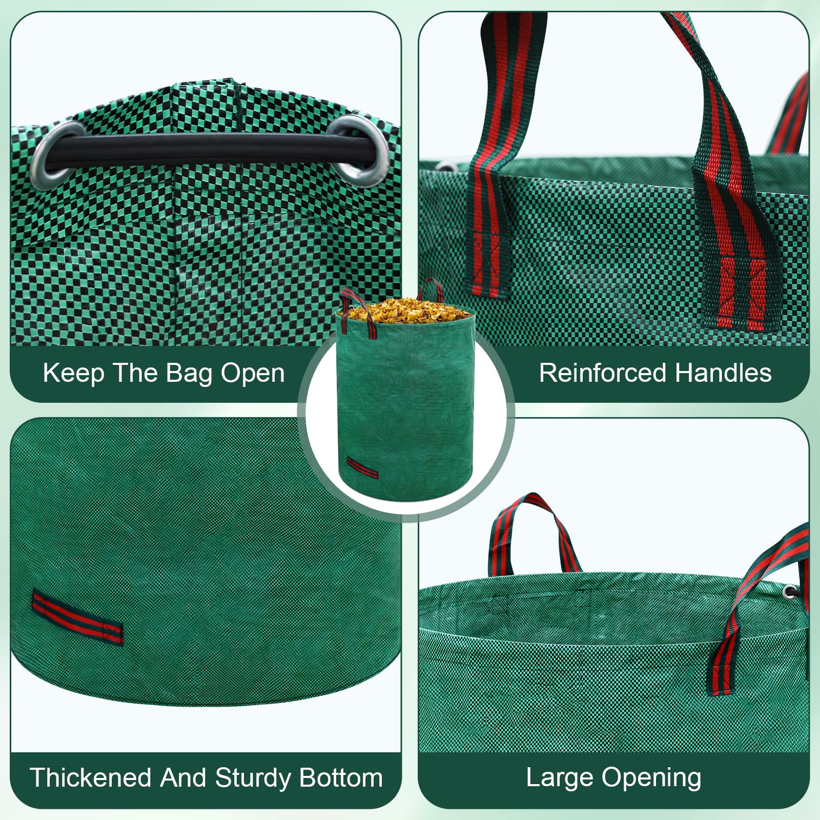 Zhulerzil reusable foldable yard bags save space when stored.