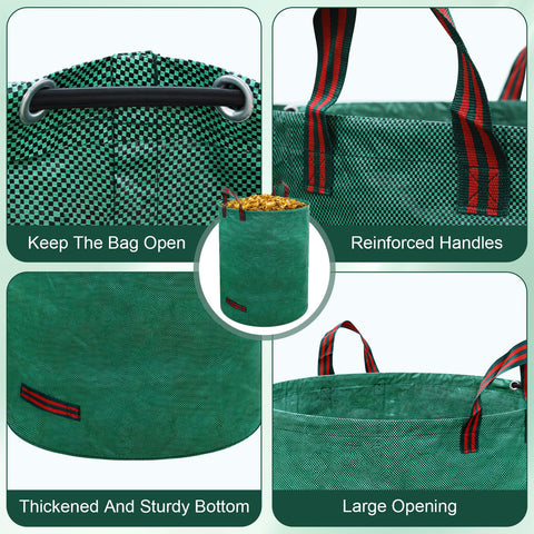 Zhulerzil reusable foldable yard bags save space when stored.