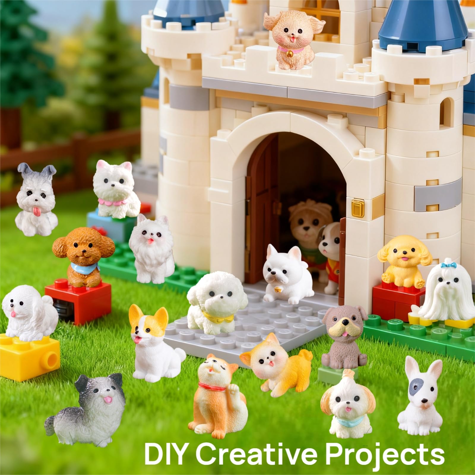 ZHUOAOO Miniature dogs for fairy gardens and plant displays.