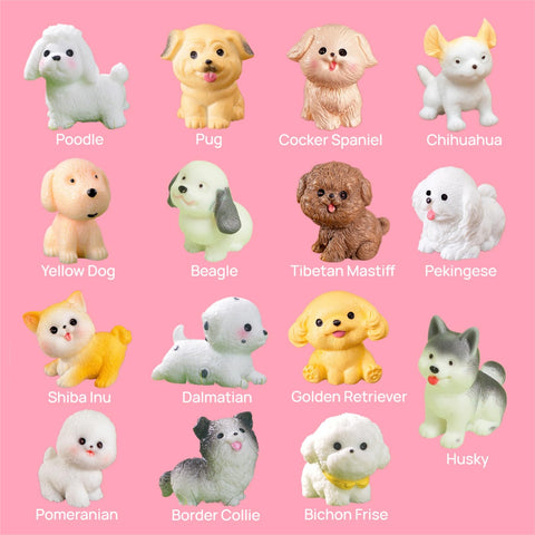 ZHUOAOO Bichon Frise resin figurine for crafts and cake toppers.