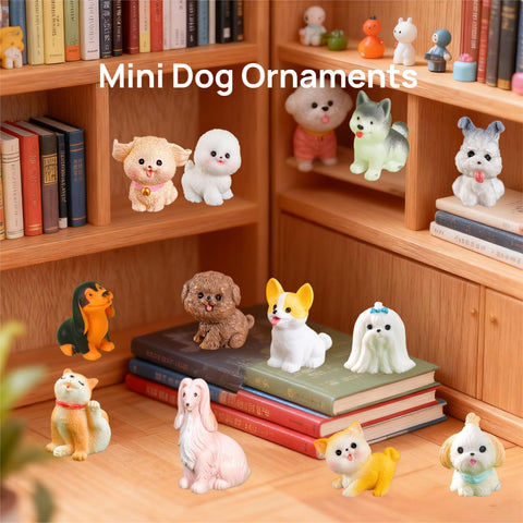 ZHUOAOO Golden Retriever mini figurine ideal for desk decor and gifts.