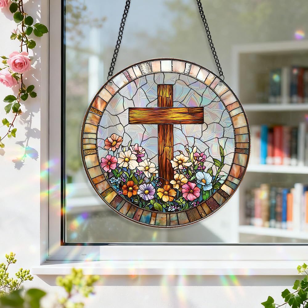 Zhuoyaju rainbow suncatcher window hanging showcasing light refraction for joyful spaces