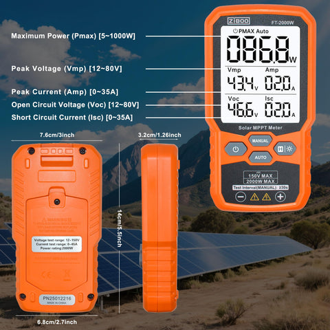 ZIBOO FT-2000W IP54-protected probes withstand outdoor conditions.