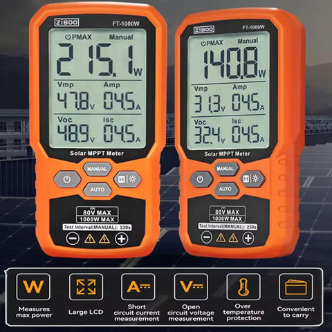ZIBOO FT-1000W backlit-lcd enables reading in dim rooftop light.