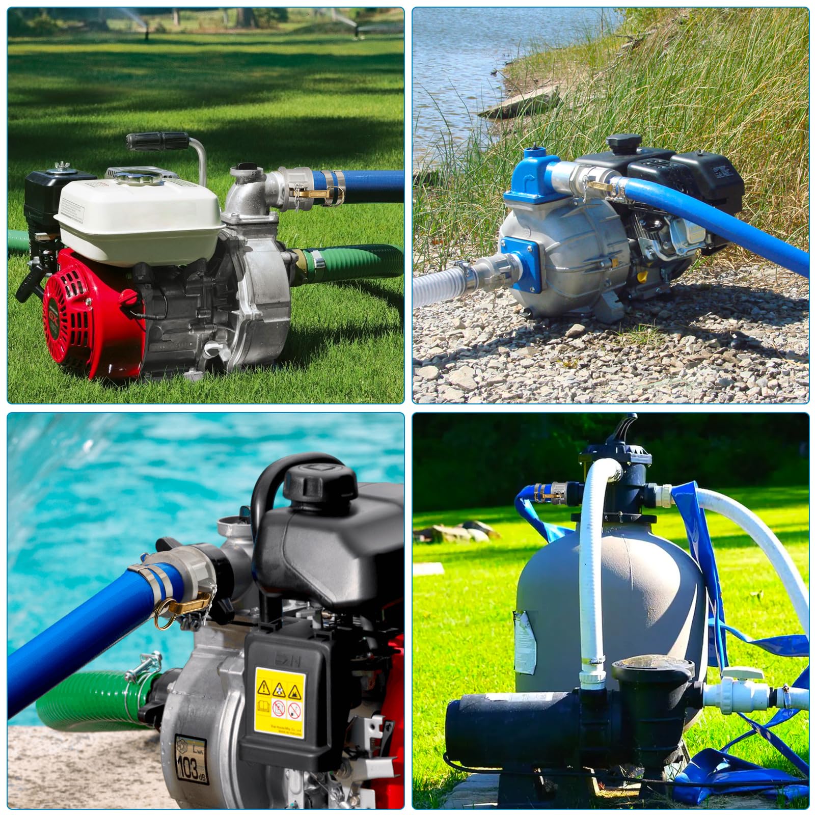 Zicely pool backwash hose suitable for aboveground and inground pools