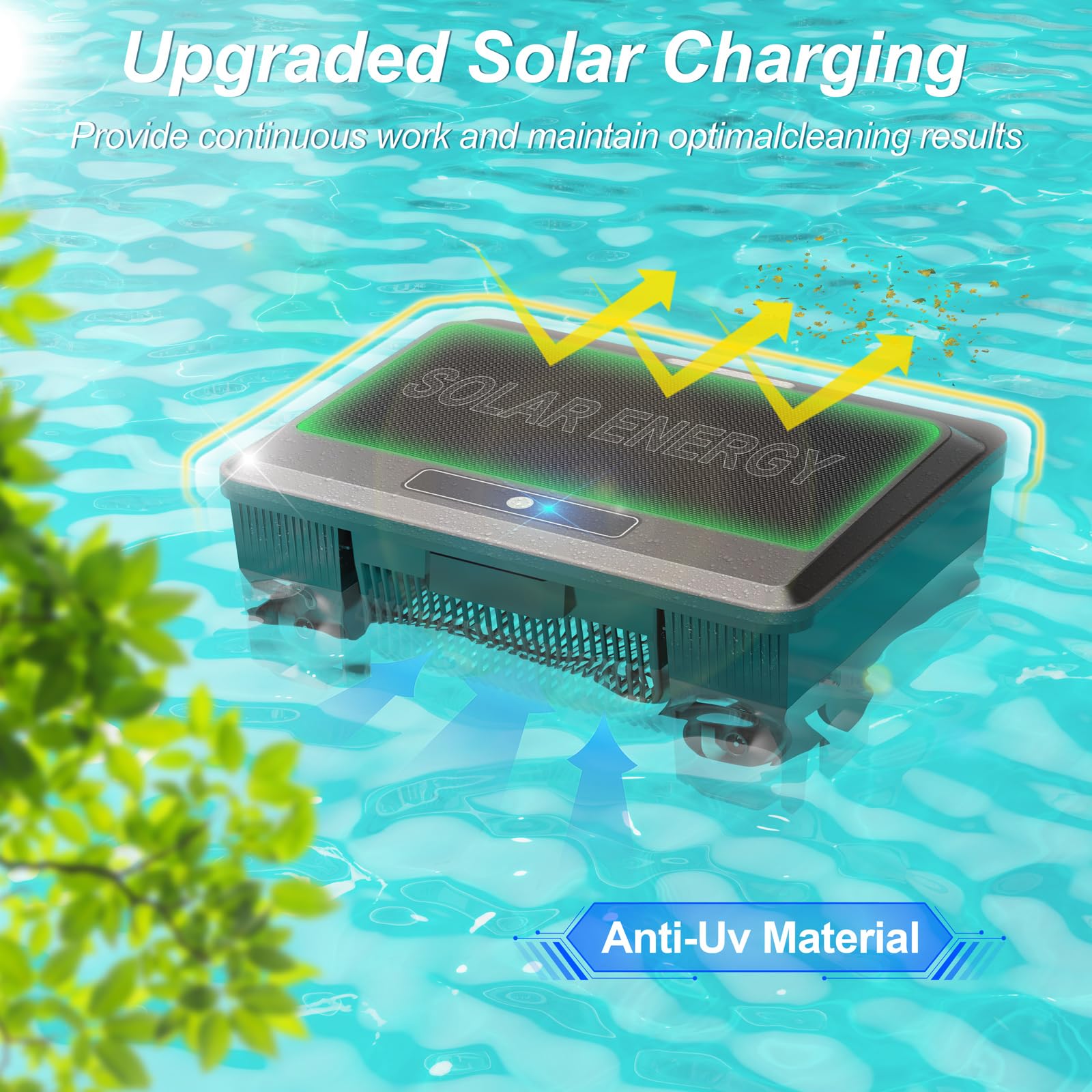 Zigma edge-cleaning mode captures surface debris along pool edge