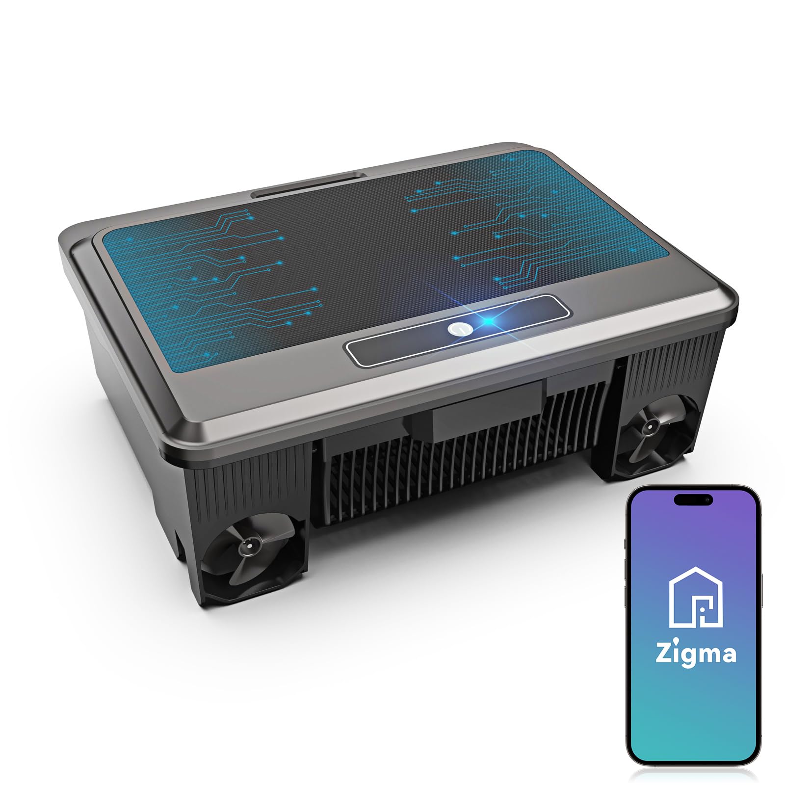 Zigma solar pool skimmer front view for easy above-ground pool cleaning