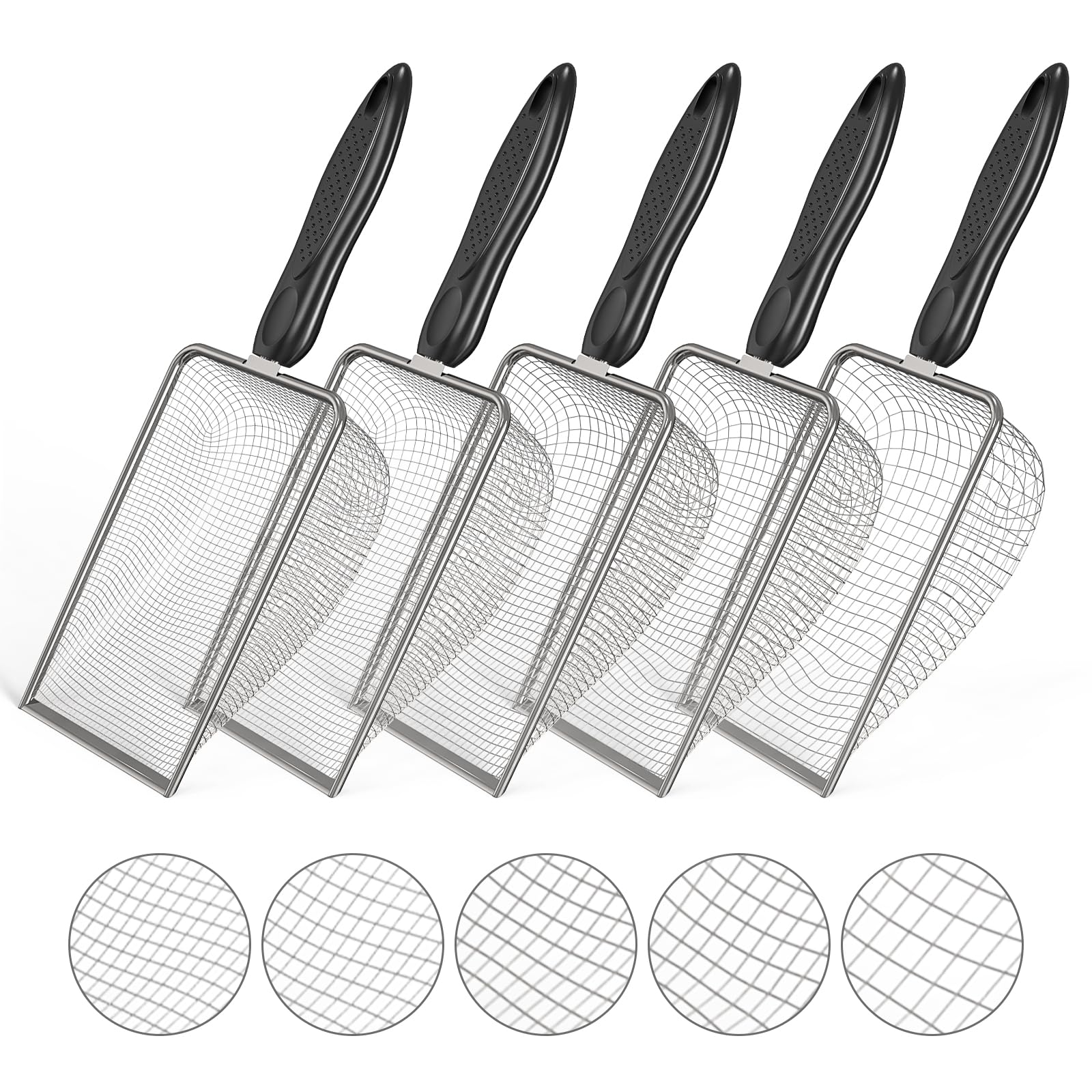 Zihvfzu 5pcs soil sifter set top view for efficient digging and sifting