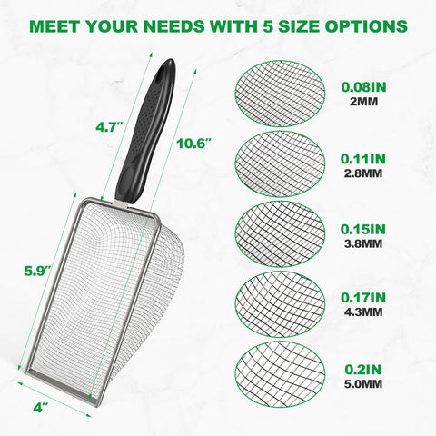 Zihvfzu soil sifter 2mm mesh closeup ideal for fine screening