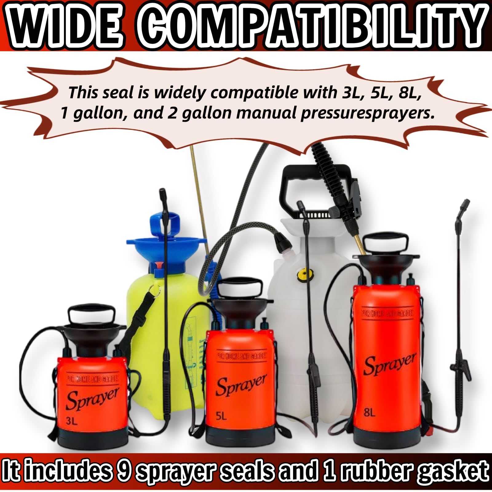 Zijipjy sprayer pump seal close-up shows durable rubber material.