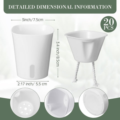 Ziliny self-watering pots rope absorption for preventing overwatering and easy drainage.