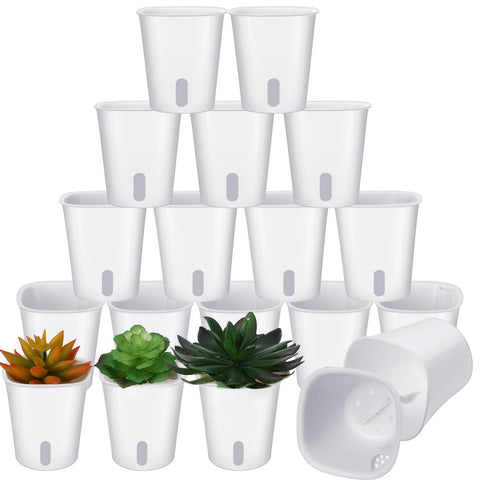 Ziliny 20-pcs 3-inch self-watering pots with window level for precise moisture monitoring.