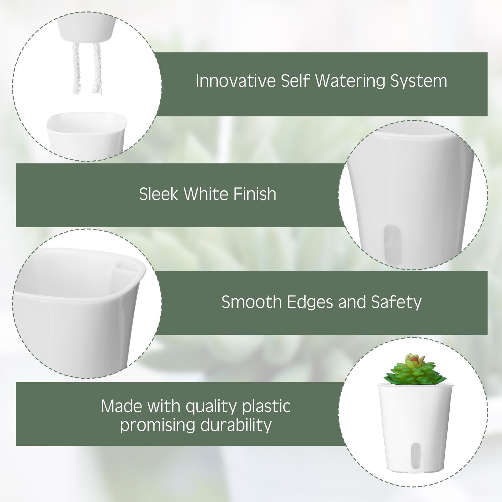 Ziliny bottom water storage design keeps soil evenly moist without daily watering.
