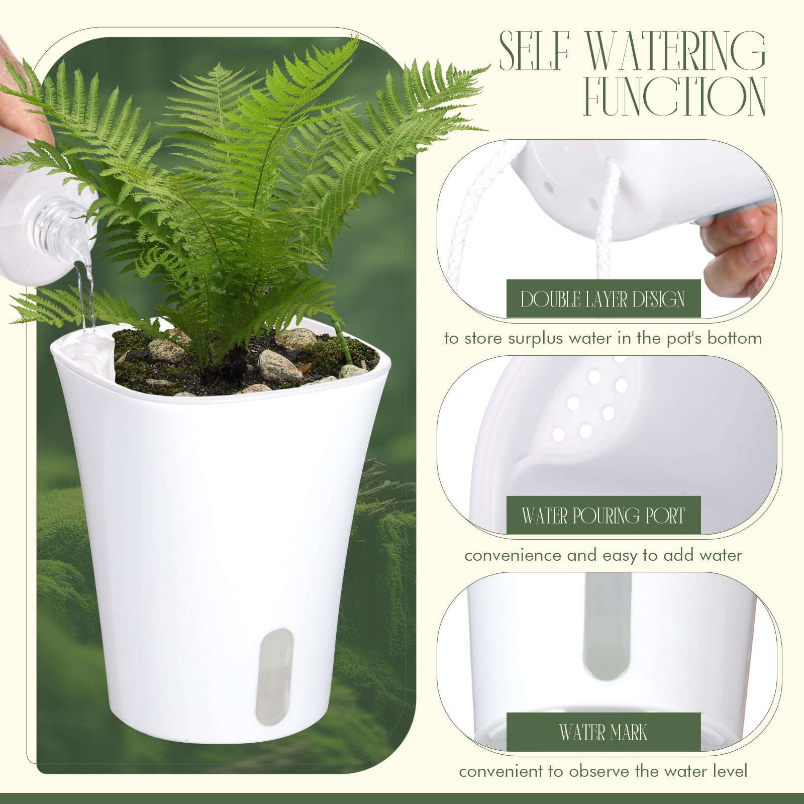 Ziliny mini-planters desktop setup—space-saving decoration with greenery.