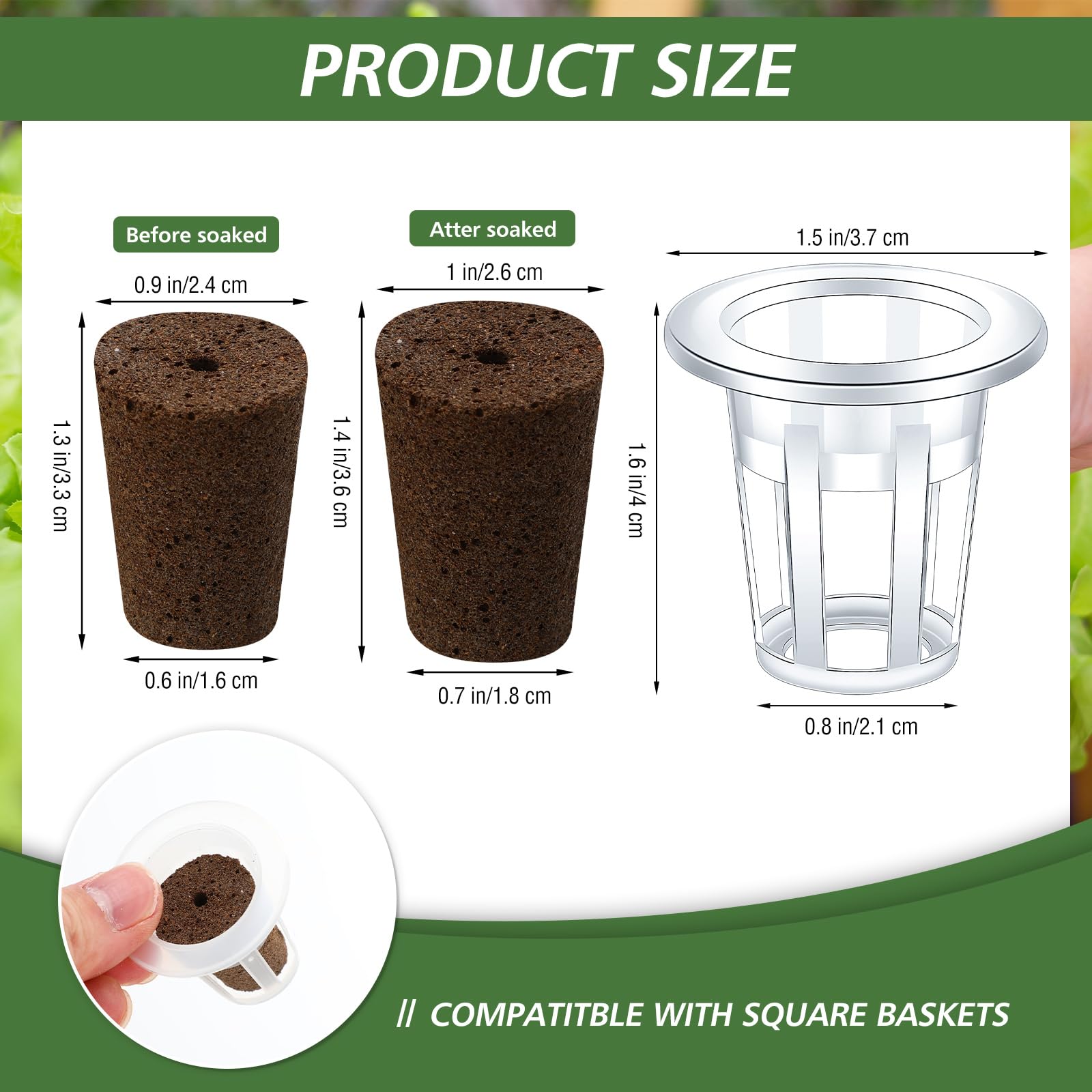 Ziliny grow sponges close-up showing peat texture for moisture absorption.