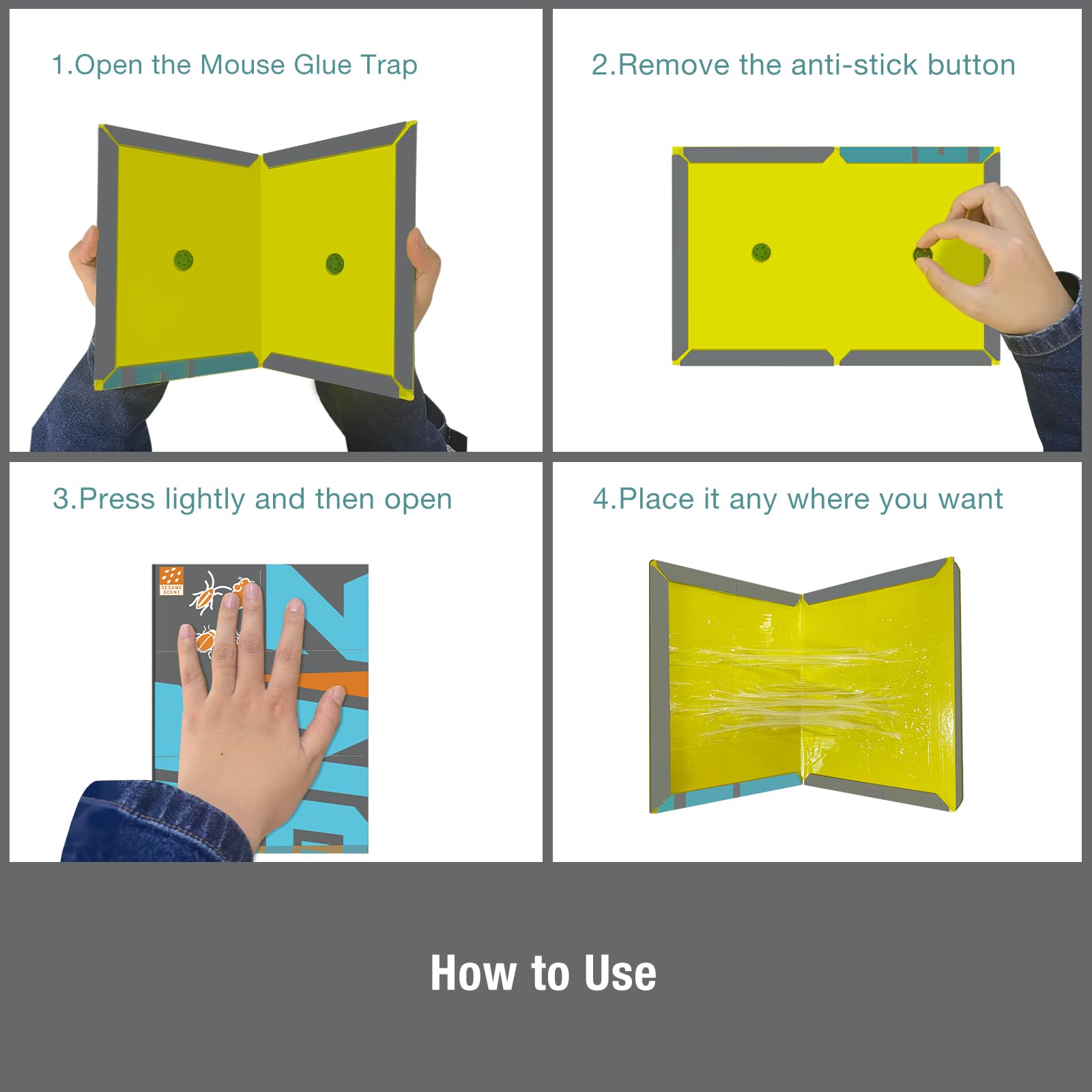 ZingZap biodegradable material glue board for eco-friendly pest control.