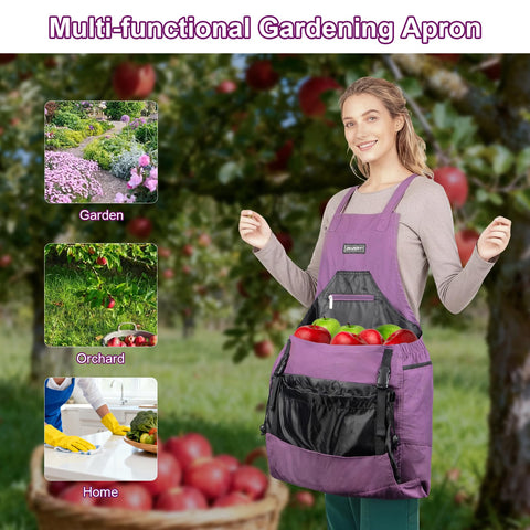 ZIOZERTT Garden Apron wide-use design suits garden, garage, and fishing tasks.